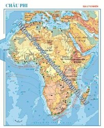 Bản đồ Châu Phi - Địa lí tự nhiên